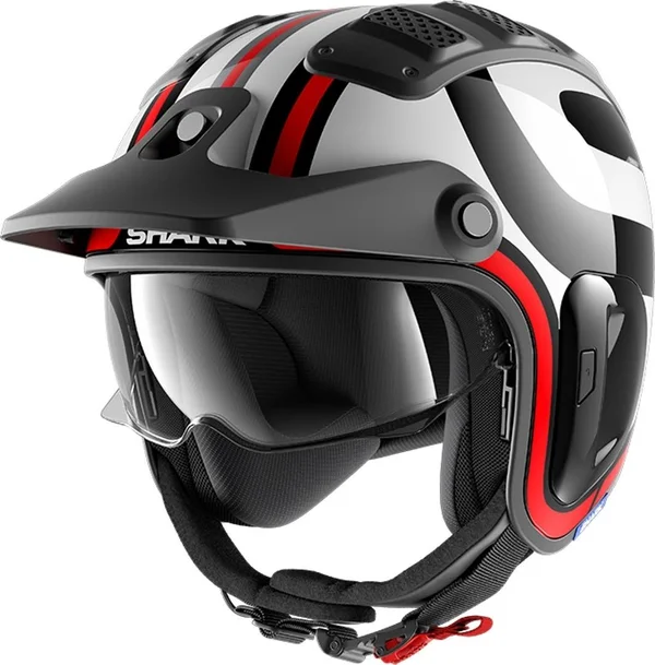 Shark X-Drak 2 Thrust-R - Jet Helmet - Black/White/Red - M