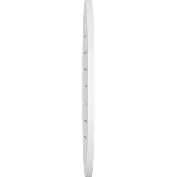 Ekena Millwork GVPVR14X1801SF 14x22W x 18x22H Vertical Round Ended Surface Mount PVC Gable Vent: Functional, w/ 3-1/2x22W x 1x22