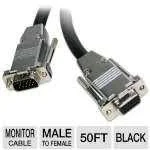 C2G 50ft Plenum-Rated HD15 UXGA M-F Monitor-Projector Extension Cable