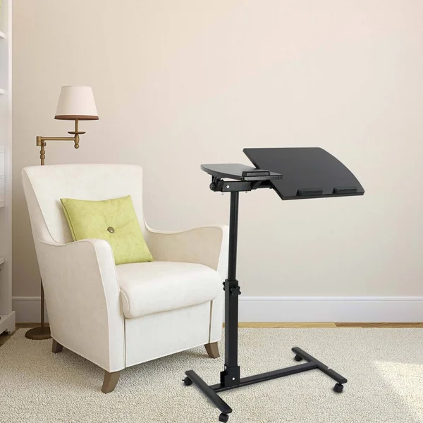 Zeny Angle Height Adjustable Rolling Laptop Notebook Desk Over Sofa Bed Table Stand