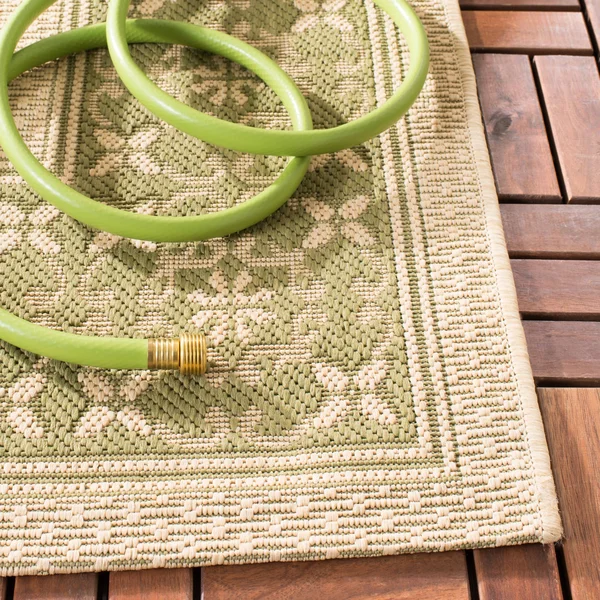 Safavieh 4& x 5&-7x22 Courtyard CY6003-14 Cream - Green Rug