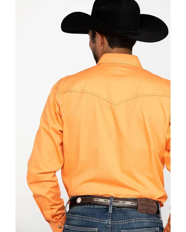 Wrangler Men's Retro Two Pocket Long Sleeve Snap Shirt