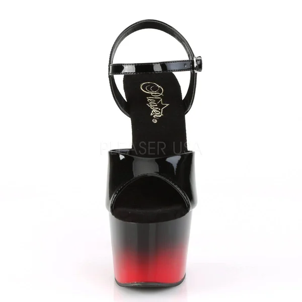 Pleaser - ADORE-709BR-H 12, Black Patent/Black-Red