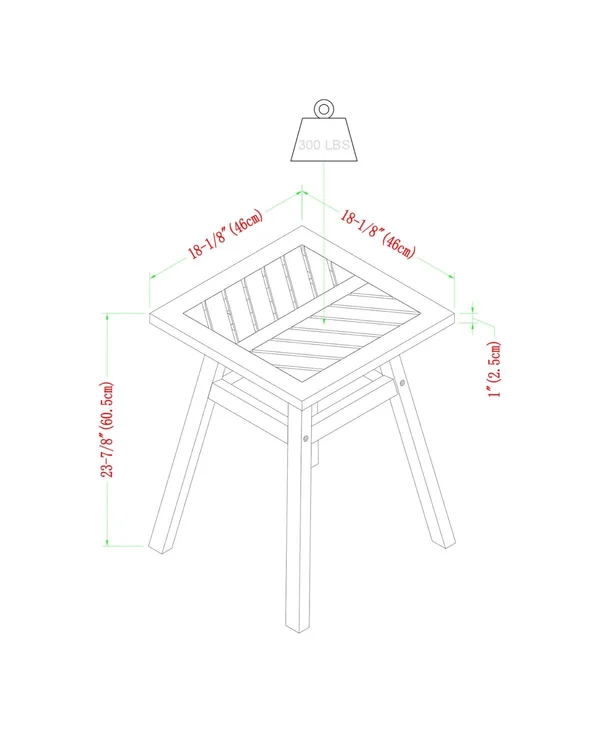Walker Edison 3 Piece Outdoor Rocking Chair Chat Set - Dark Brown