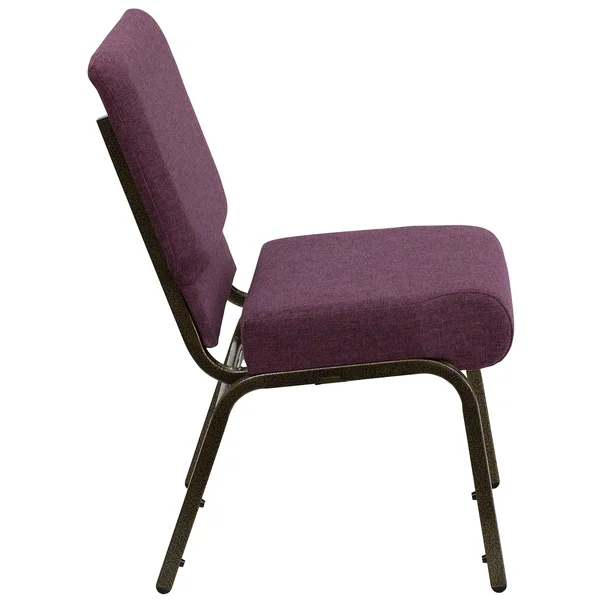 Flash Furniture 21 Church Chairs w/4 Seat and Gold Vein Frame - Plum, 20/Pack 20FCH2214GV005