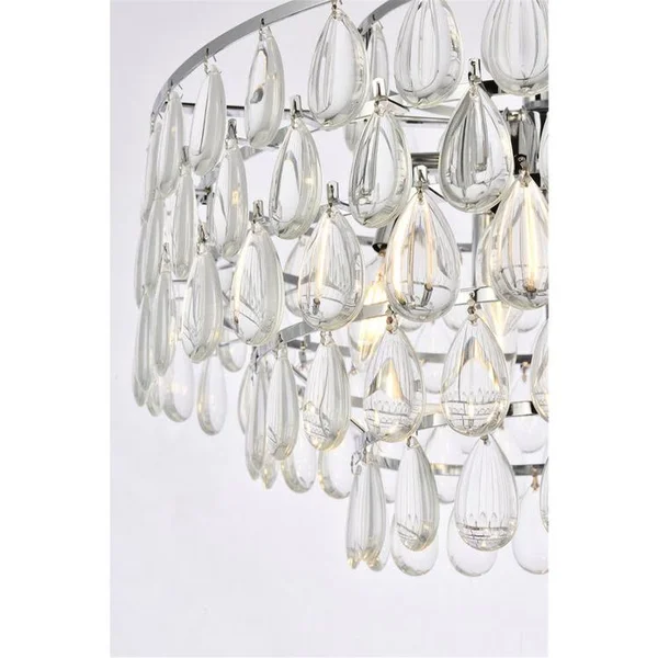 Elegant Lighting Mila 20 inch Pendant in Chrome 1102D20C