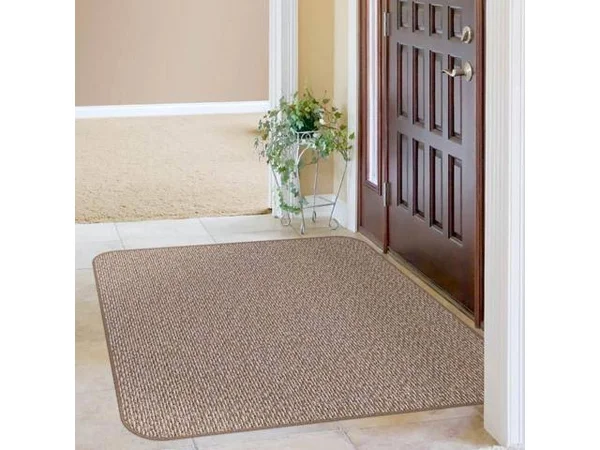 House, Home and More Skid-Resistant Carpet Indoor Area Rug Floor Mat - Praline Brown - 4& x 6& - Many Other Sizes to Choose from