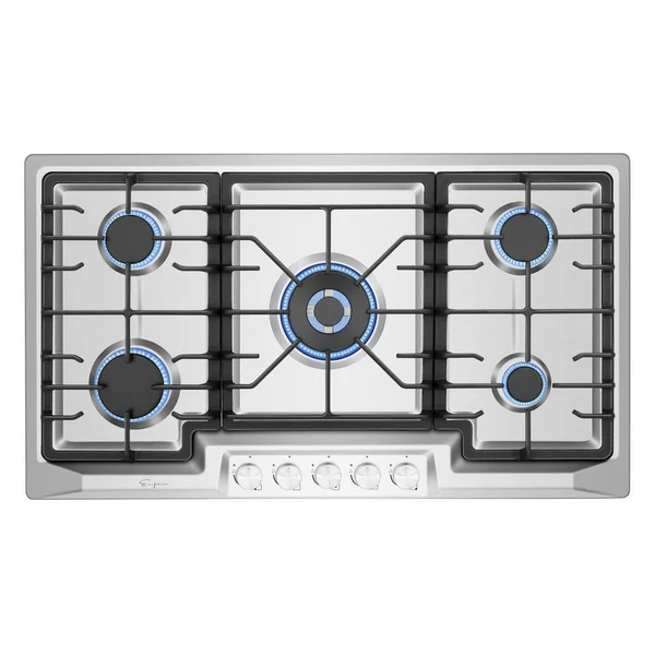 Empava 36 in. GAS Stove Cooktop in Stainless Steel with 5 Sealed Burners - LP Convertible, Stainless Steel-SS23
