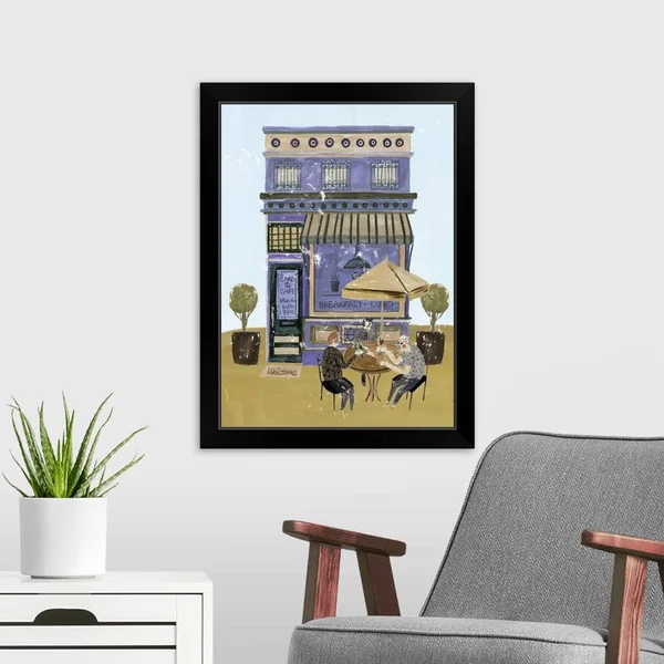 Local Cafe II - Black Framed Wall Art, 18x24, Great Big Canvas