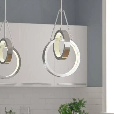 Orren Ellis Corinna 2 Ring 2-Light LED Geometric Pendant