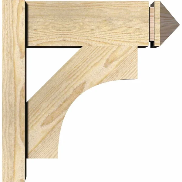 Ekena Millwork OUT08X32X36WTL03RDF 8x22W x 32x22D x 36x22H Westlake Rough Sawn Arts and Crafts Outlooker - Douglas Fir