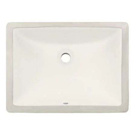 18 inch Ticor B1 Belfast Series Ceramic Undermount Rectangular Vanity Sink, White B1-A