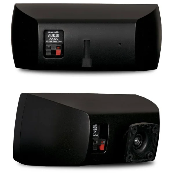 Acoustic Audio Aa32cb Mountable Indoor Speakers 2400 Watts Black Bookshelf 4 Pair Pack