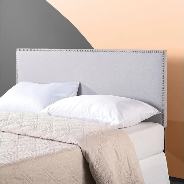 Priage by Zinus Upholstered Nailhead Trim Headboard - Queen