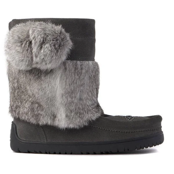 Waterproof Short Snowy Owl Charcoal Mukluk