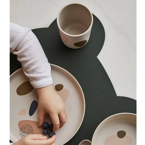 Liewood Gada Silicone Placemats - 2 Pack - Mr Bear Hunter Green