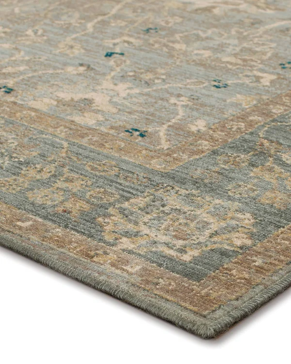 Tommy Bahama Vintage 534E2 2&7x22 x 9&4x22 Runner Blue, Beige Area Rug
