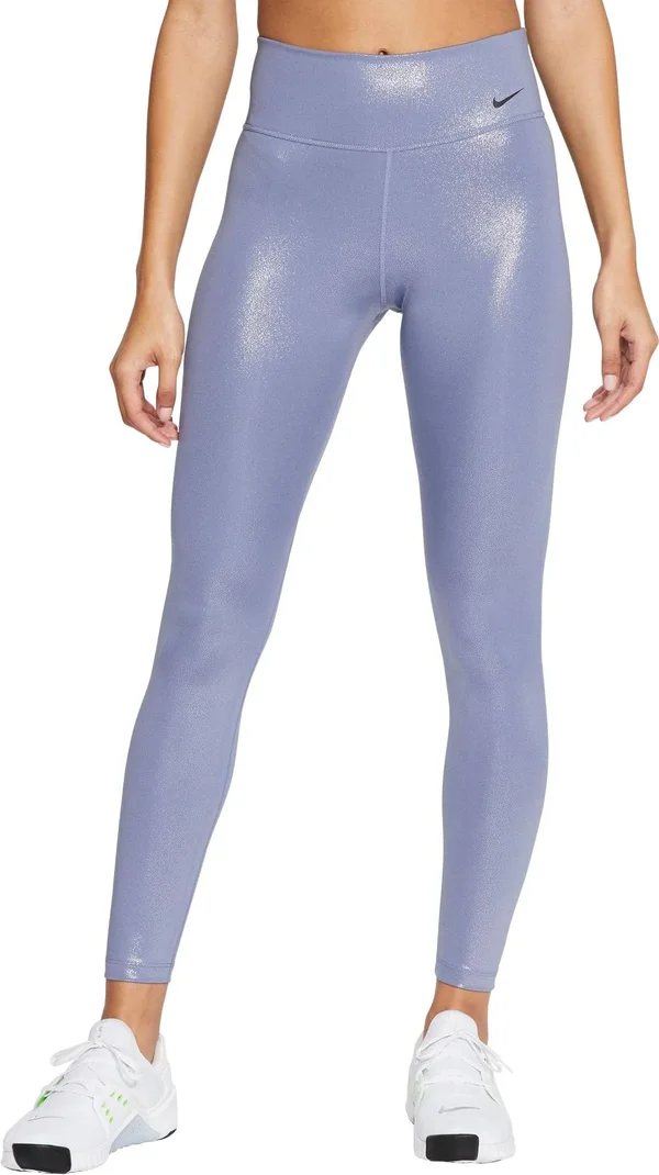 Nike Women's One Sparkle 7/8 Tights - Small, Purple