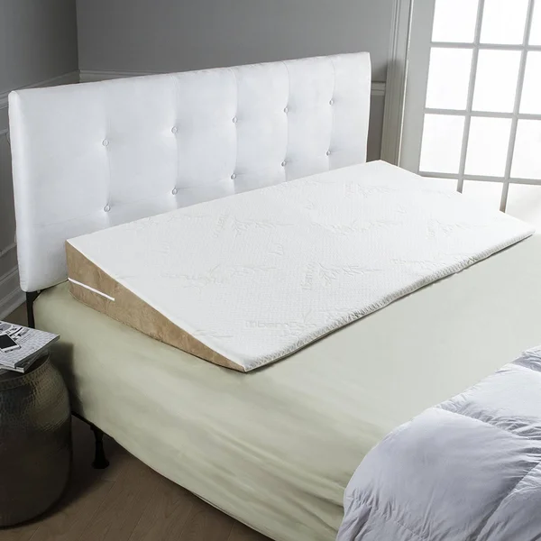 Avana SuperSlant Queen Width Bed Wedge Pillow with Bamboo Cover