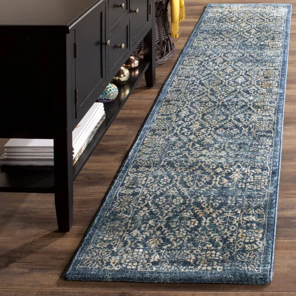 Safavieh Evoke EVK511A 2&0x22 x 12&0x22 Runner Navy - Gold Area Rug