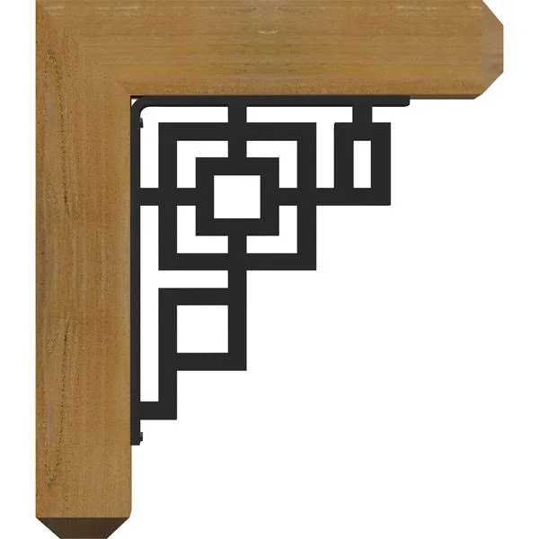 Ekena Millwork 4x22W x 20x22D x 23x22H Eris Craftsman Ironcrest Rough Sawn BRACKET - Western Red Cedar (2x22W x 12x22D x 15x22H I