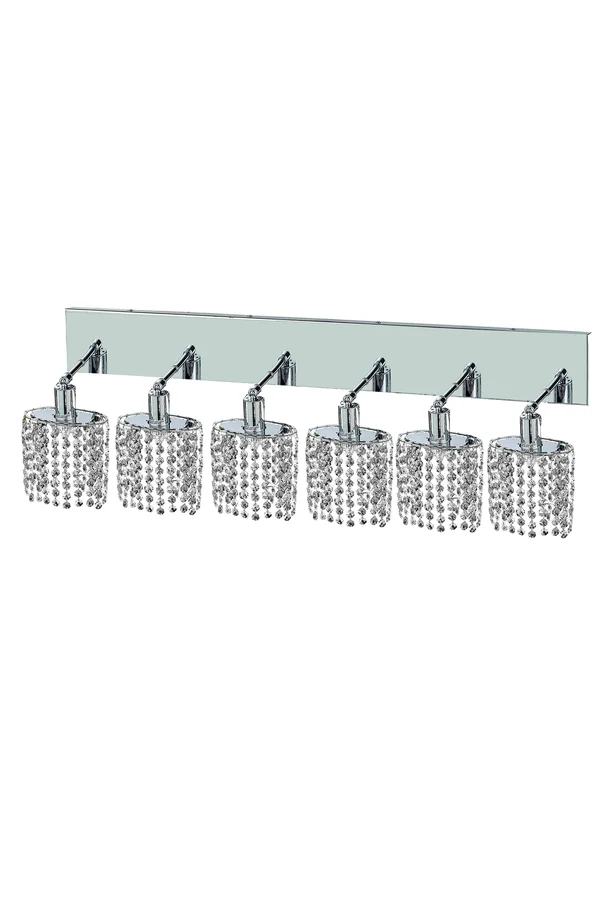 Elegant 1286W-O-E-CL/EC Mini Vanity Lighting 40in Chrome 6-Light