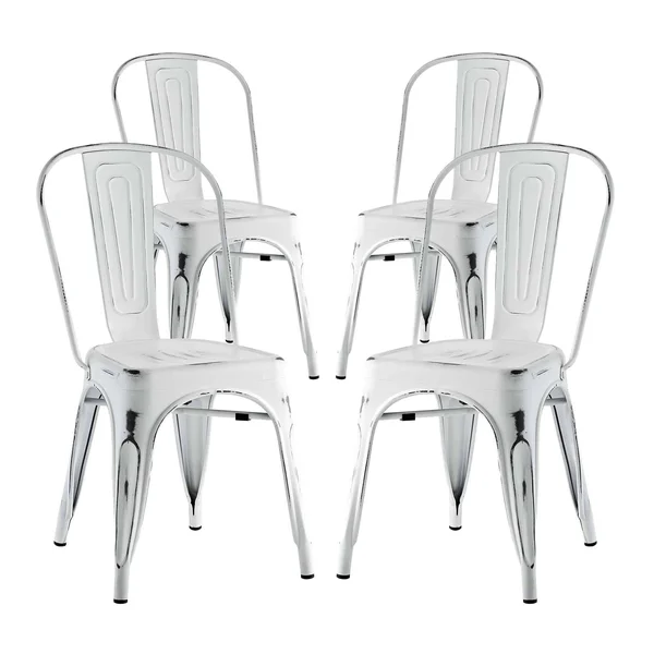 Modway Promenade Dining Side Chair Set of 4 - Gunmetal