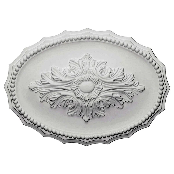 16 7/8x22W x 11 3/4x22H x 1 1/2x22P Oxford Ceiling Medallion - Hand-Painted Brushed Mahogany