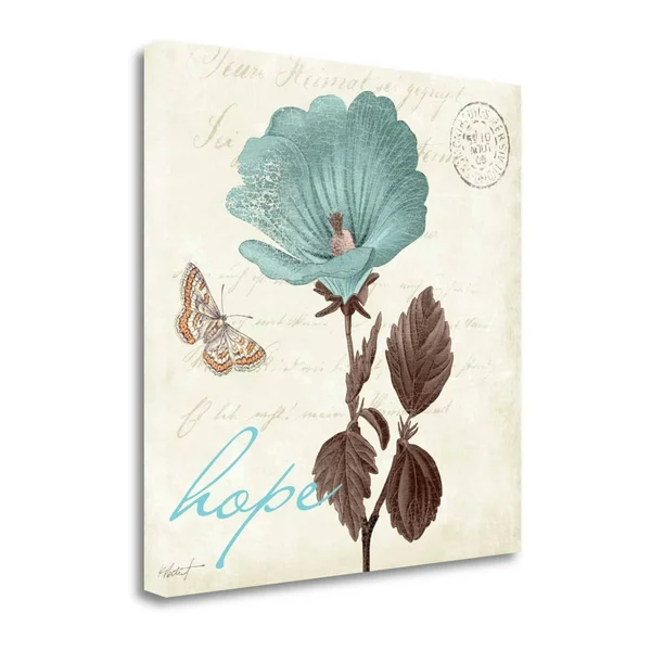 20x22 x 20x22 Touch of Blue III - Hope Giclee Print on Gallery Wrap Canvas
