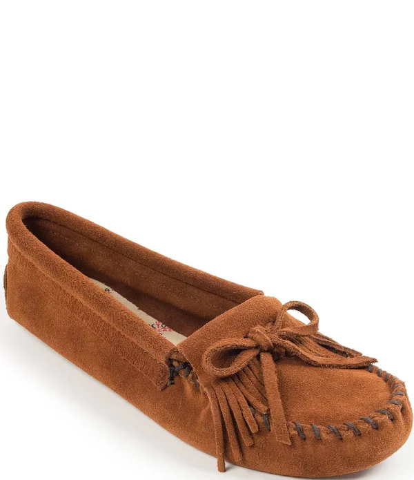 Minnetonka Moccasin - Men's P.W. Driving Loafer (The Original) in Black, Size 6W, Handmade