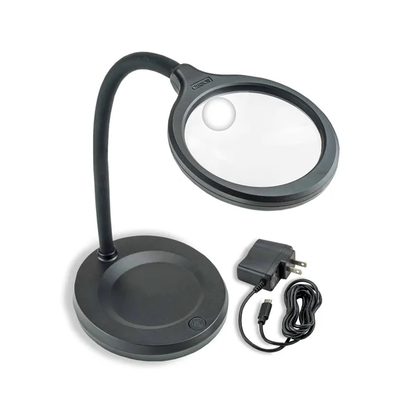 2X LED Magnifier Desk Lamp with 5X Power Spot Lens