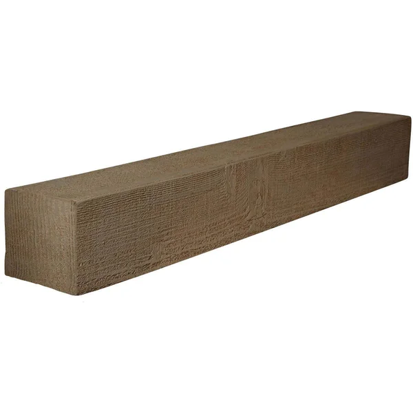 Ekena Millwork MANURS04X08X60HD 4x22H x 8x22D x 60x22W Rough Sawn Faux Wood Fireplace Mantel, Natural Honey Dew