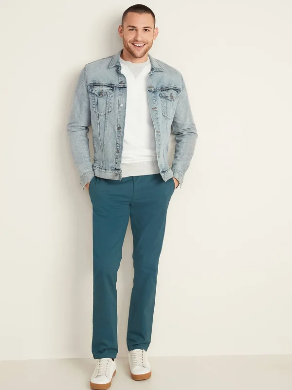 Old Navy Men's Slim Ultimate Built-in Flex Chino Pants - Moonlight Tide - Size 29W