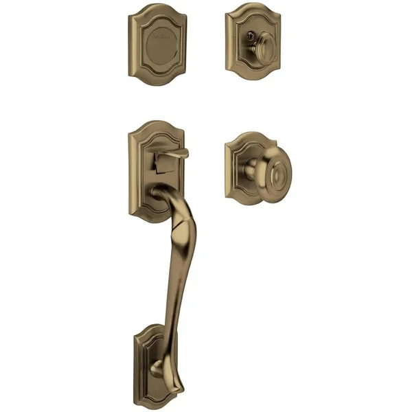 Baldwin 85327050FD Bethpage Full Dummy Handleset - Antique Brass