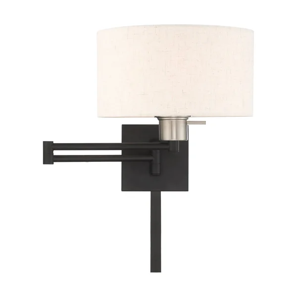 Livex Lighting 40037-07 1-Light Swing Arm Wall Lamp, Bronze