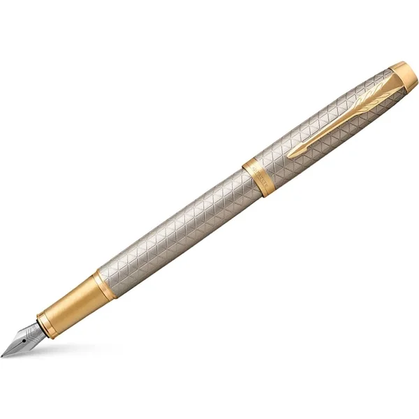 Parker Im Premium Fountain Pen - Warm Silver & Gold - Medium NIB