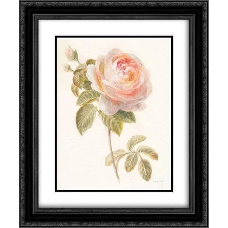 Garden Rose 2x Matted 20x24 Black Ornate Framed Art Print by Nai, Danhui