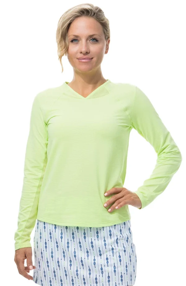 San Soleil Women's Soltekice Tennis Tee, XL, Green