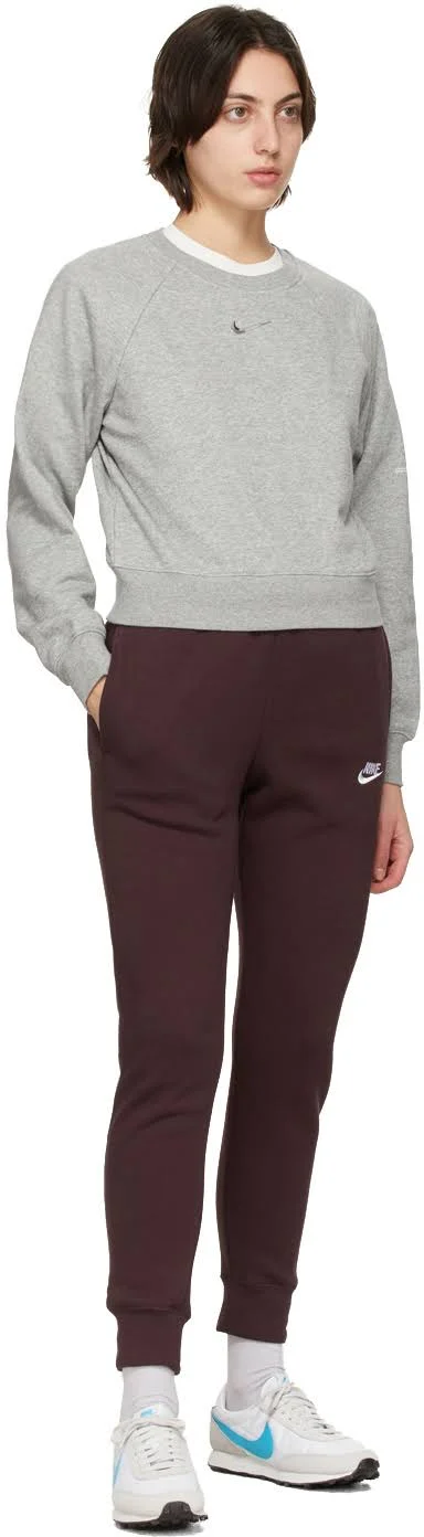 Nike Womens Swoosh Crew - Grey/White Size S