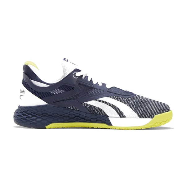 Reebok Men's Nano x Training Shoes - Vector Navy/White/Chartreuse 9.5