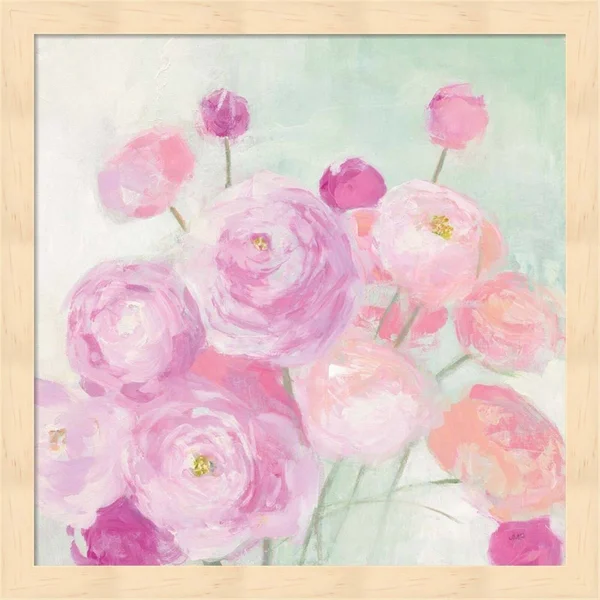 Soft Ranunculus by Julia Purinton - Framed Wall Art, 13.25w x 13.25h