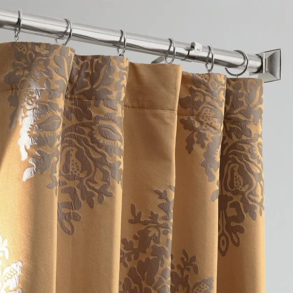 Jqch-20160733-96 Ellaria Faux Silk Jacquard Curtain, Silver Dew, 50 x 96