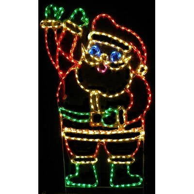 LED Lit Santa Waving String Light The Holiday Aisle