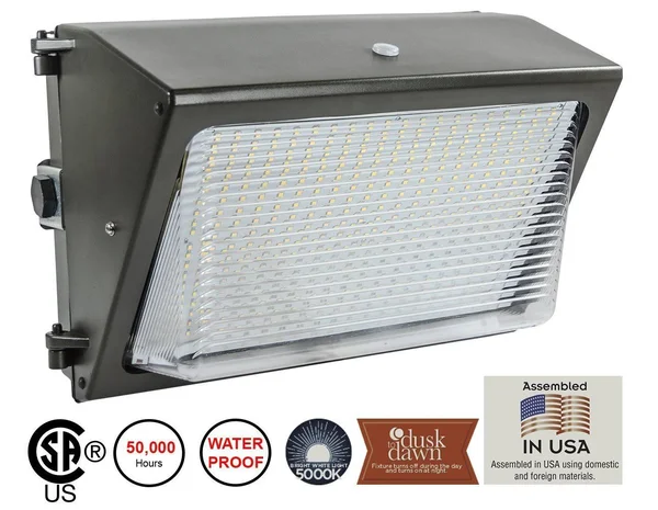 Lights of America 65 Watt Dusk to Dawn LED Wall Pack (91465e2-br5)