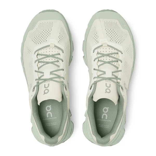 on Cloudventure Women's Running Shoes White/Moss : 6 M