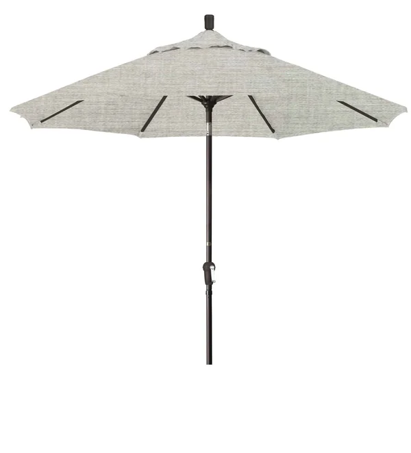 California Umbrella 9 Feet Aluminum Market Umbrella Auto Tilt Champagne/Sunbrella/Pacific Blue