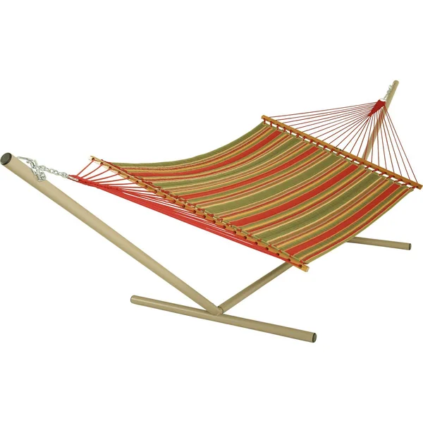 Pawleys Island Large Quilted Fabric Hammock - Trellis Stripe