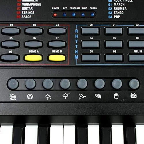 RockJam (RJ549) 49-Key Portable Electric Keyboard Piano with Power Supply - Sheet Music Stand and Simply Piano App