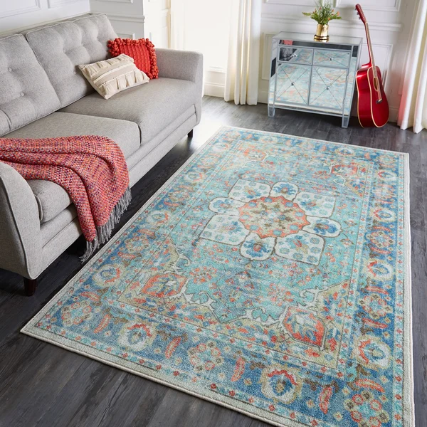 Mohawk Prismatic Sevan Blue 10& x 14& Area Rug