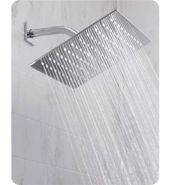 Jaclo Cubix 10x22 Wall/Ceiling Mount Single-Function Square Rain Machine Showerhead in Pewter - Flow Rate: 1.5 GMP, SKU: S211-1.5
